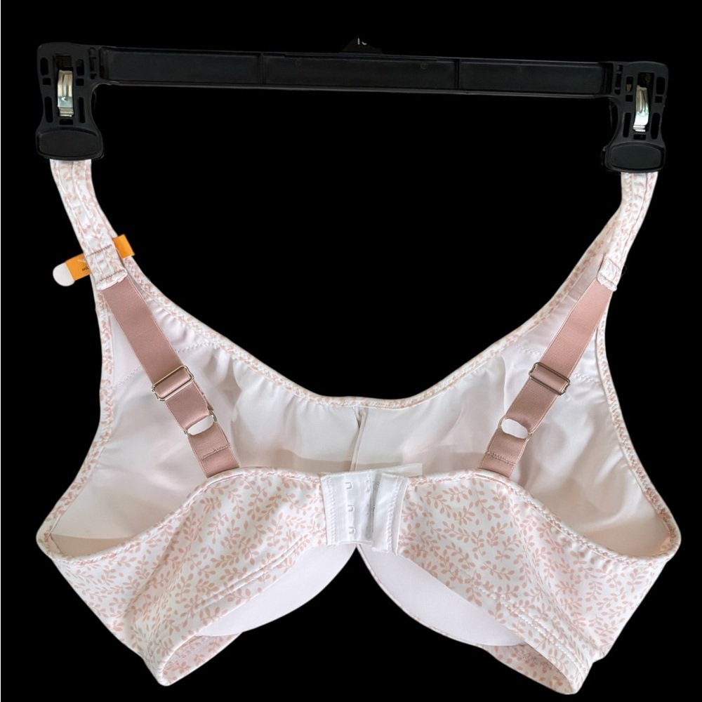 Bali-NWT 38DD minimizer bra. Pretty white/pink, underwire, comfort straps. New! - Picture 4 of 10